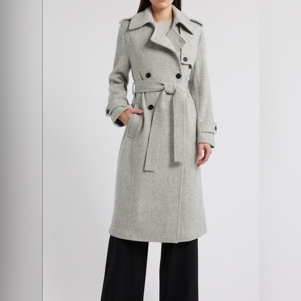 Reiss Alba Wool Blend Double Breasted - Size 12 - NWT - Picture 2 of 13